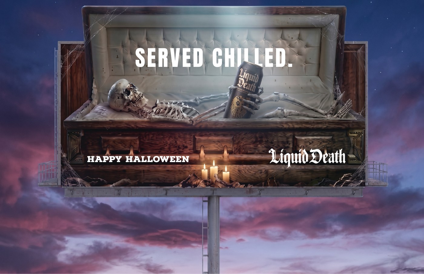 Liquid Death Halloween Final Poster Artwork
