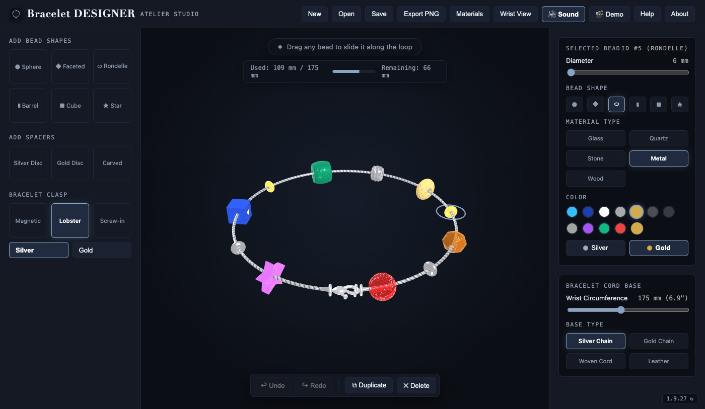 Bracelet Designer 3D Studio Preview
