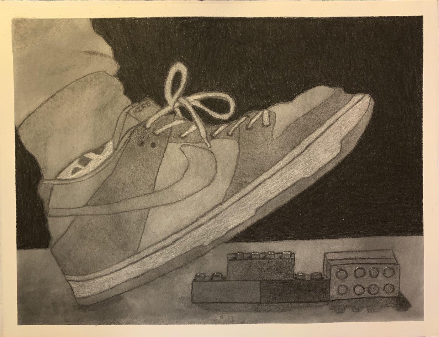 Footwear Study — Observational Sneaker Drawing by Ethan Norland